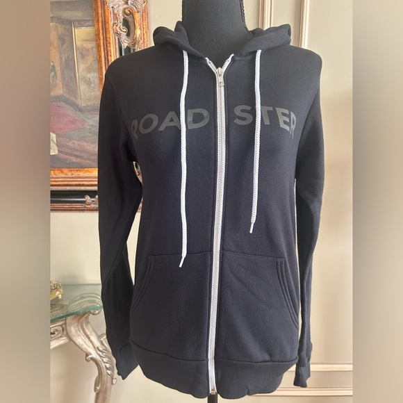 Roadster Black Zip Hoodie Sweatshirt Fleece Zip-Up Jacket Athleisure Size XS - Picture 2 of 8